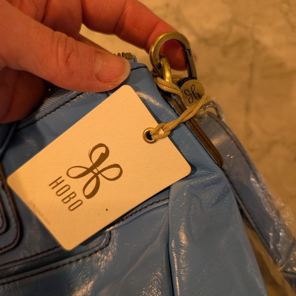 NEW, HOBO Sheila Medium Satchel Bag in Blue Tranquil - Picture 5 of 10